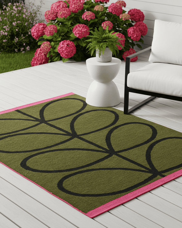 ORLA KIELY INDOOR/OUTDOOR LINEAR STEM AREA RUG  by Brink and Campman