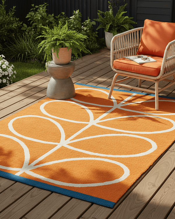 ORLA KIELY INDOOR/OUTDOOR LINEAR STEM AREA RUG  by Brink and Campman