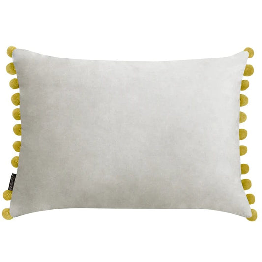 Paoletti Cushions Fiesta Velvet Cushion- Dove / Bamboo (choice of feather or foam filled)