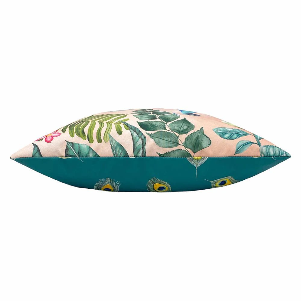 Paoletti Outdoor Cushion Peacock Outdoor Cushion in Blush