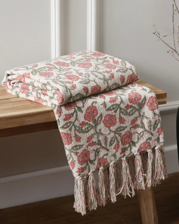 DELPHINE PRINTED COTTON THROW  by Paoletti