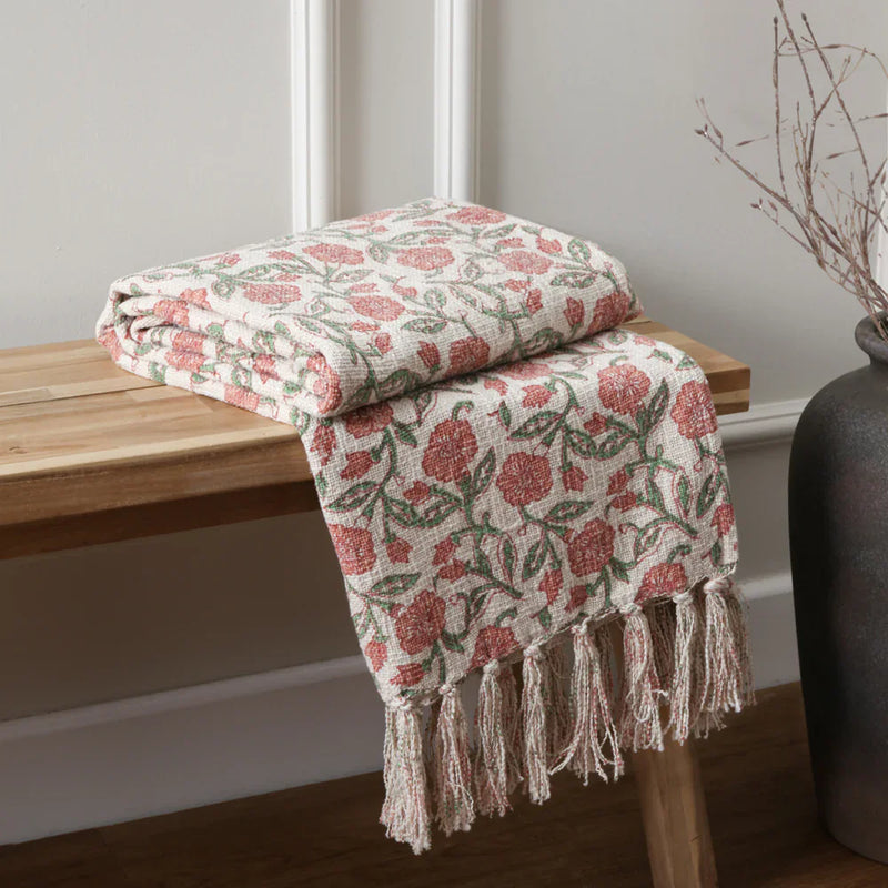 DELPHINE PRINTED COTTON THROW  by Paoletti