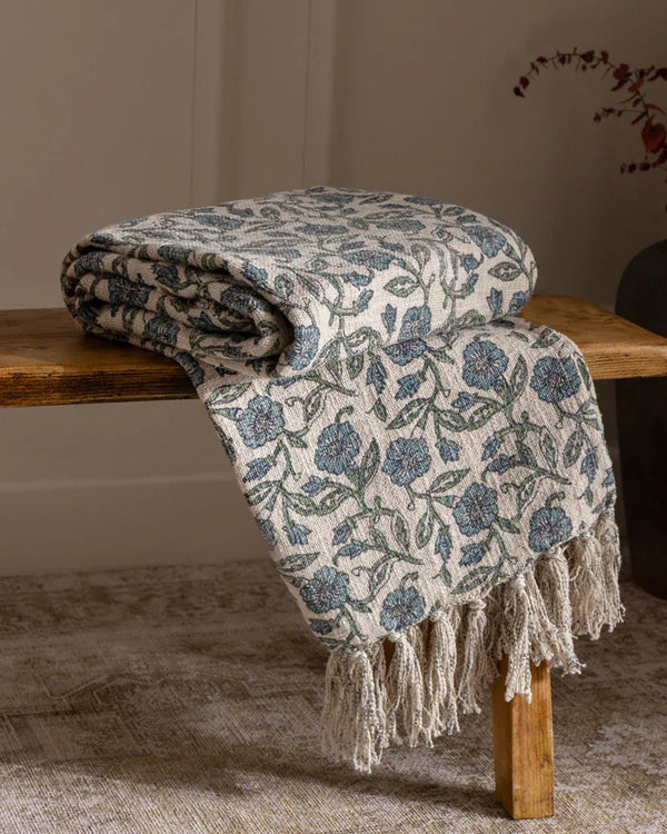 DELPHINE PRINTED COTTON THROW  by Paoletti