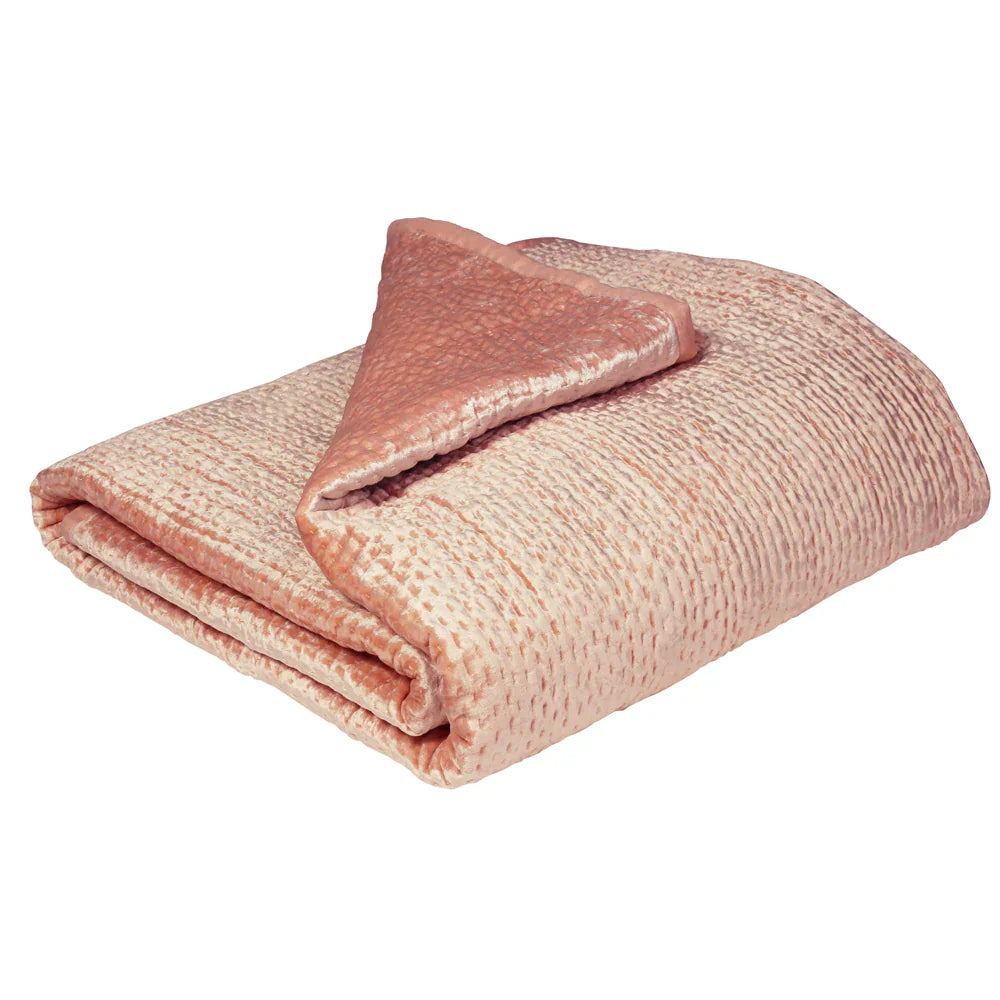 Paoletti (Riva Home) Bedspread/Throw PAOLETTI BROOKLANDS BEDSPREAD BLUSH by Paoletti