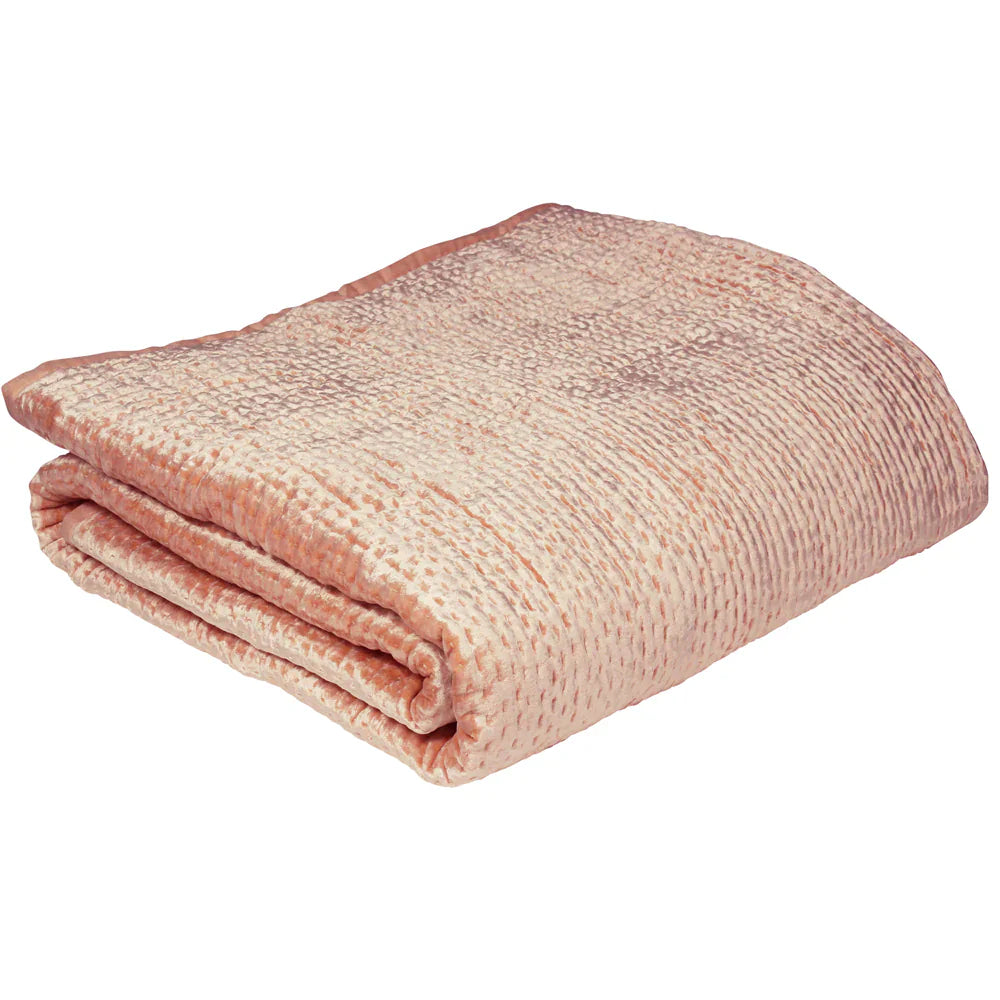 Paoletti (Riva Home) Bedspread/Throw PAOLETTI BROOKLANDS BEDSPREAD BLUSH by Paoletti