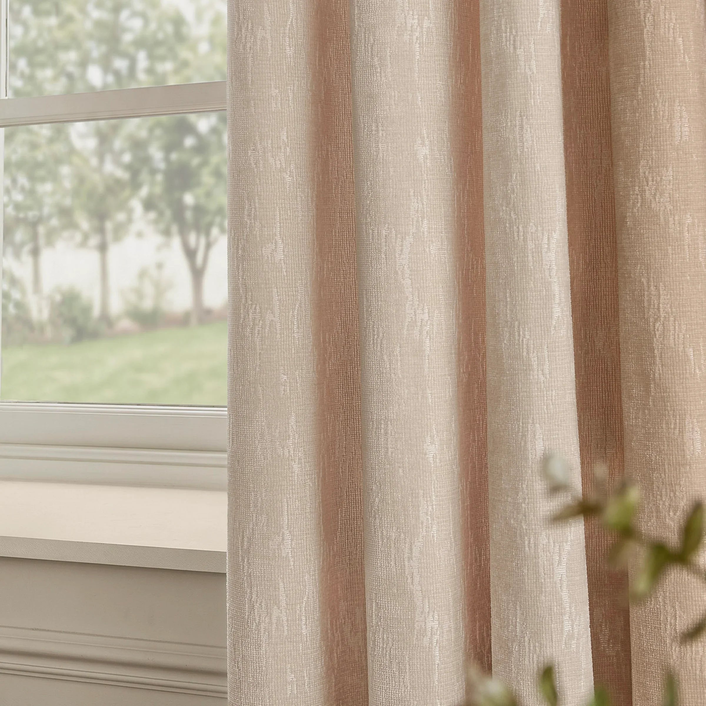 Paoletti (Riva Home) Curtains AURELIO CHENILLE LINED EYELET CURTAINS by Paoletti