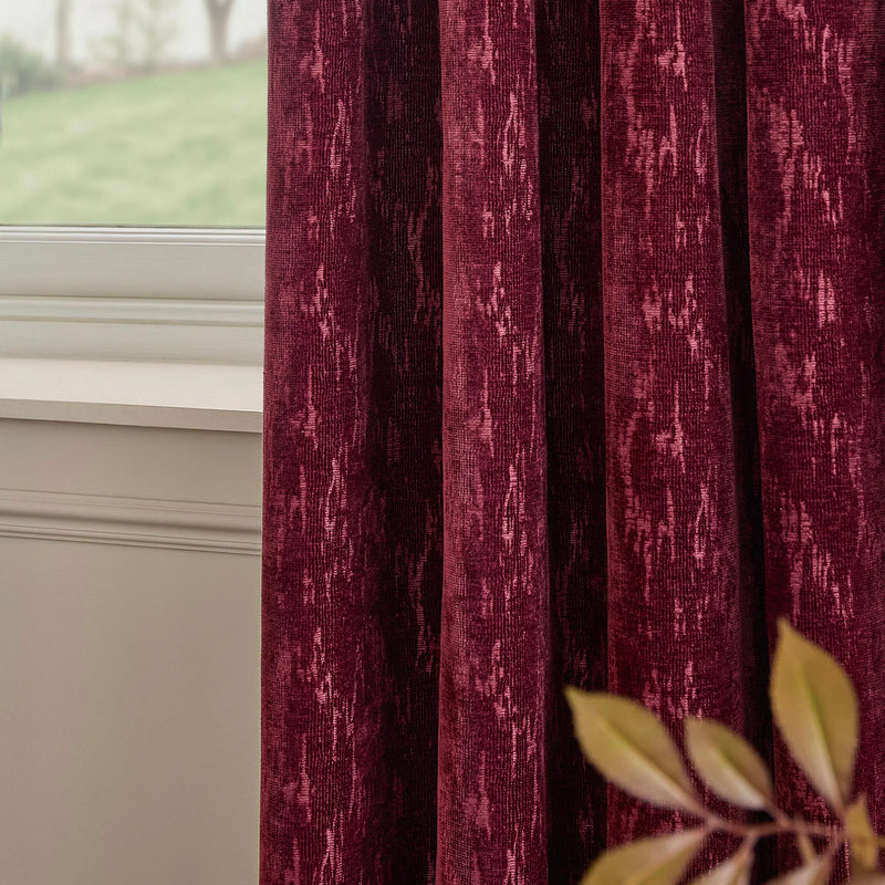 AURELIO CHENILLE LINED EYELET CURTAINS by Paoletti