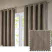 Paoletti (Riva Home) Curtains Corinthian Velvet Room Darkening Eyelet Curtains Mink by Paoletti