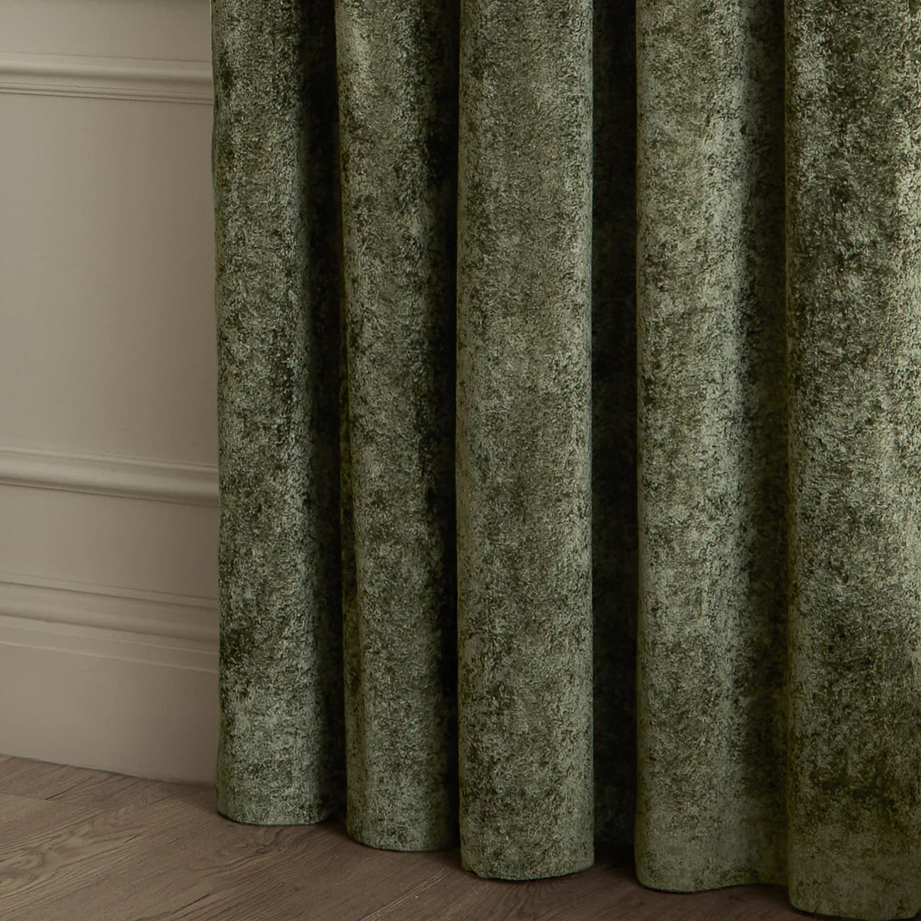 Paoletti (Riva Home) Curtains LUSTRE VELVET FULLY LINED EYELET CURTAINS MALACHITE GREEN by Paoletti