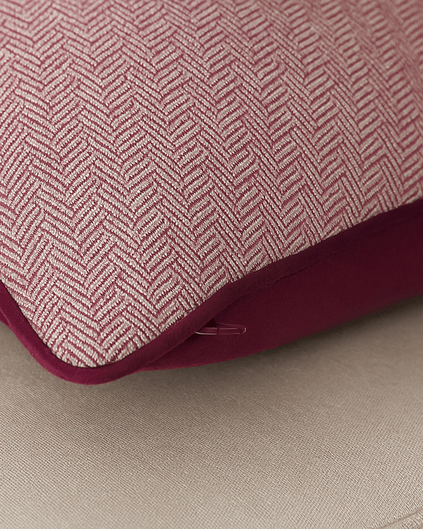 BLENHEIM GEOMETRIC CUSHION – BERRY by Paoletti
