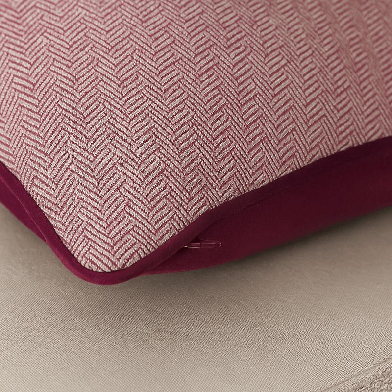BLENHEIM GEOMETRIC CUSHION – BERRY by Paoletti