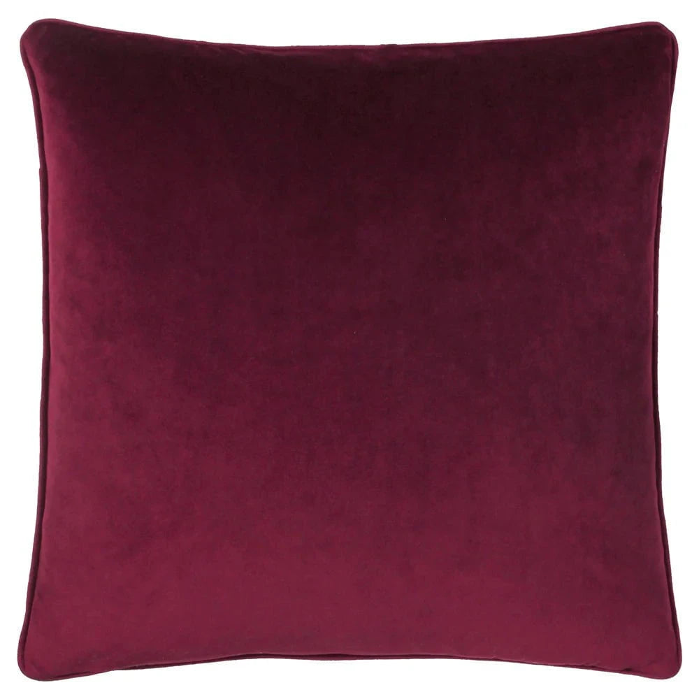 Paoletti (Riva Home) Cushions BLENHEIM GEOMETRIC CUSHION – BERRY 45 × 45 cm | Jacquard Front & Soft Velvet Reverse by Paoletti