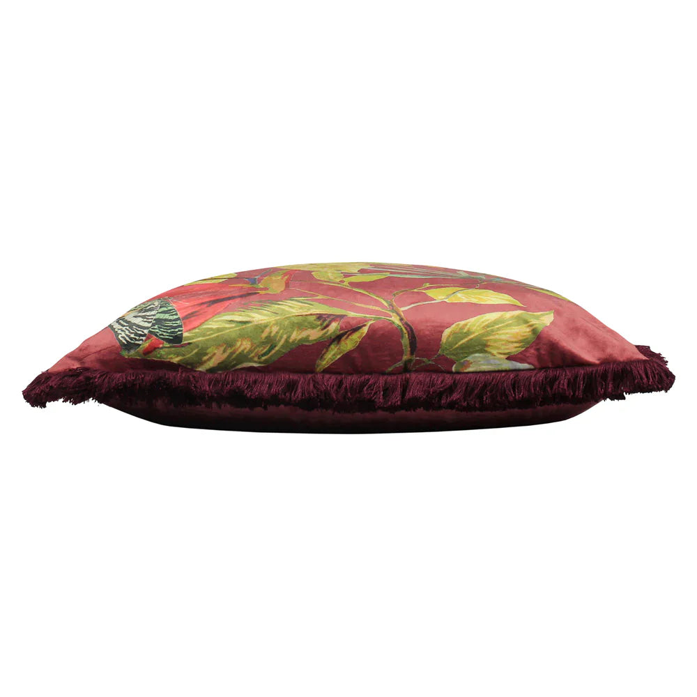 Paoletti (Riva Home) Cushions CAHALA TROPICAL CUSHION BERRY  by Paoletti