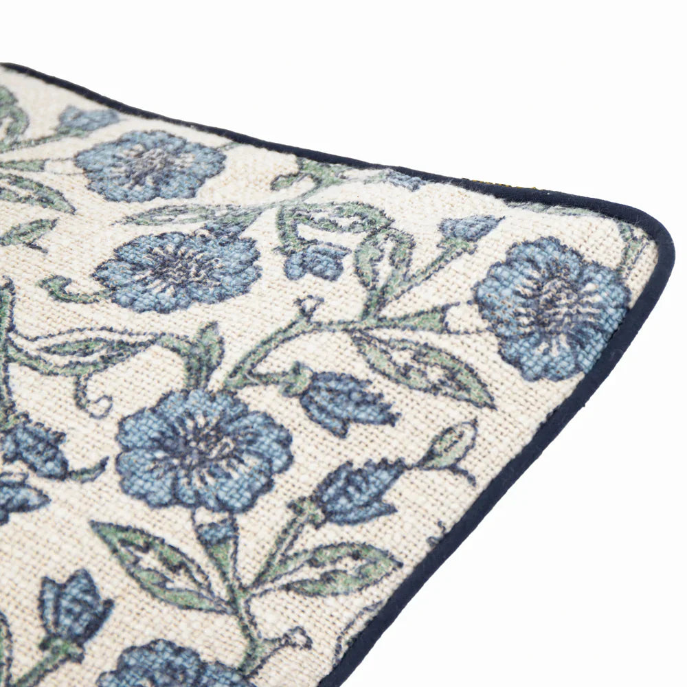 Paoletti (Riva Home) Cushions DELPHINE FLORAL PIPED CUSHION  by Paoletti