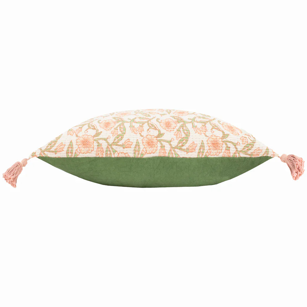 Paoletti (Riva Home) Cushions DELPHINE FLORAL TASSELLED CUSHION  by Paoletti