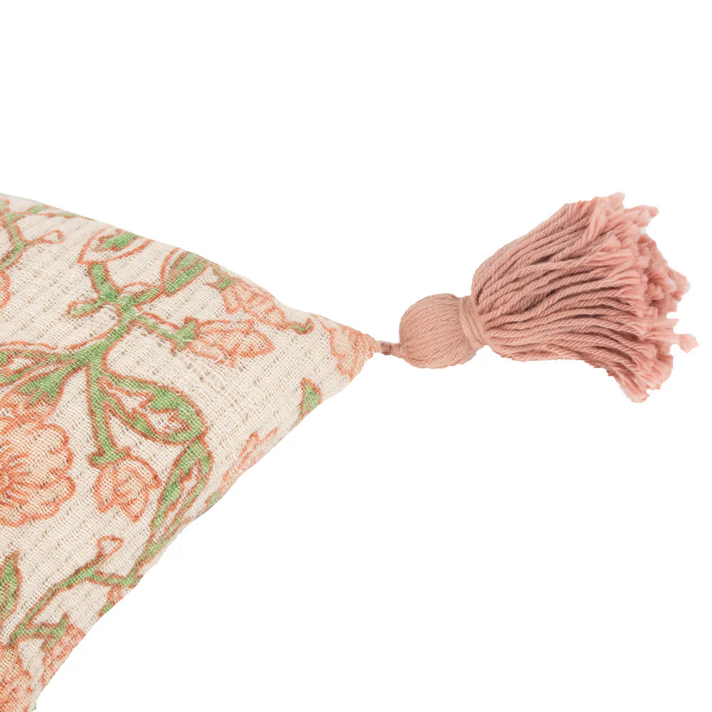 Paoletti (Riva Home) Cushions DELPHINE FLORAL TASSELLED CUSHION  by Paoletti