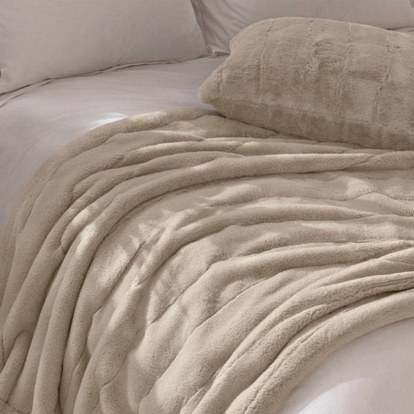 Empress Super Soft Faux Fur Feather Filled Cushion by Paoletti