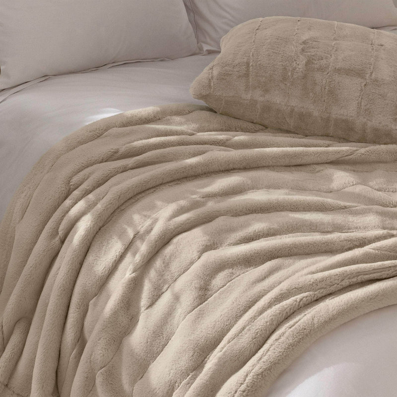 Empress Super Soft Faux Fur Feather Filled Cushion by Paoletti