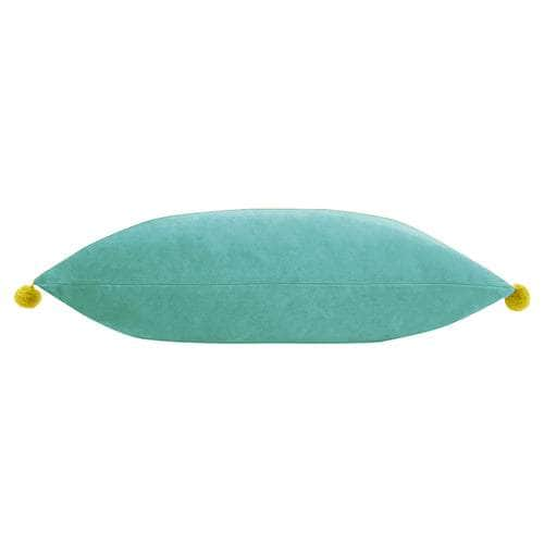 Paoletti (Riva Home) Cushions Paoletti Fiesta Velvet Cushion Teal/Bamboo (choice of feather or foam filled)