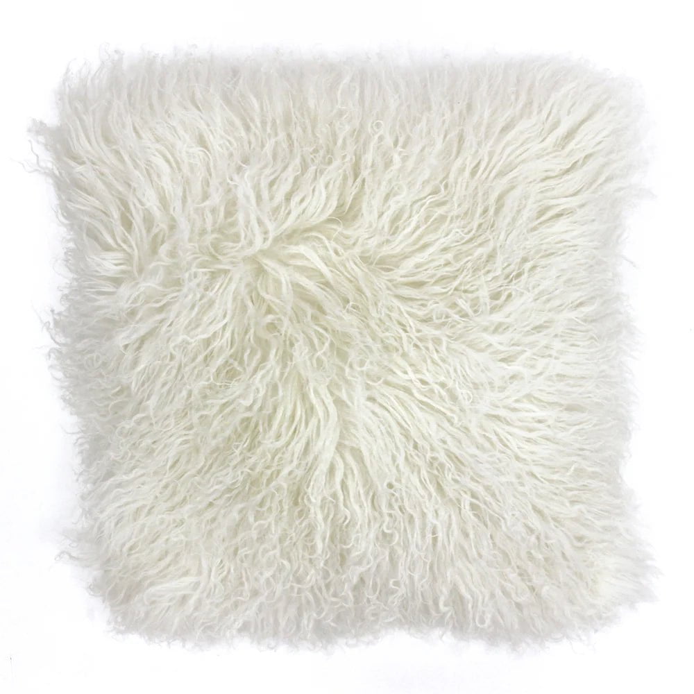 Paoletti (Riva Home) Cushions Pristine Paoletti Mongolian Sheepskin Cushion (available in 2 colours)