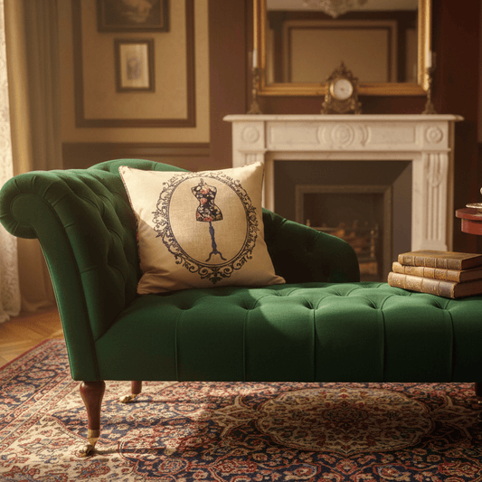 Paoletti (Riva Home) Cushions VICTORIA MANNEQUIN CUSHION NAVY by Paoletti