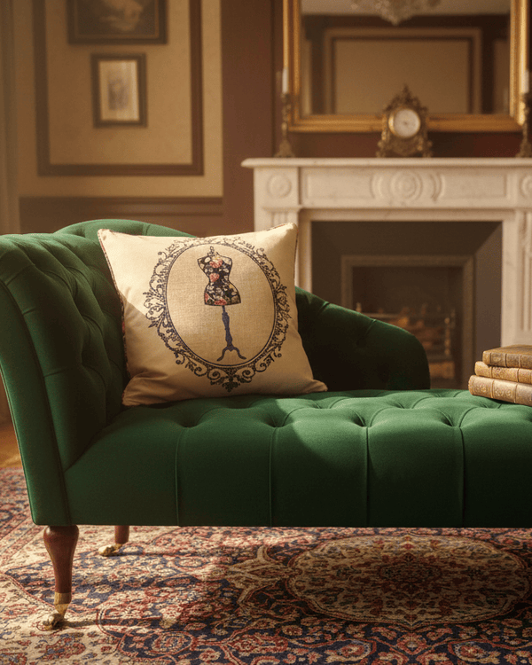 VICTORIA MANNEQUIN CUSHION NAVY by Paoletti