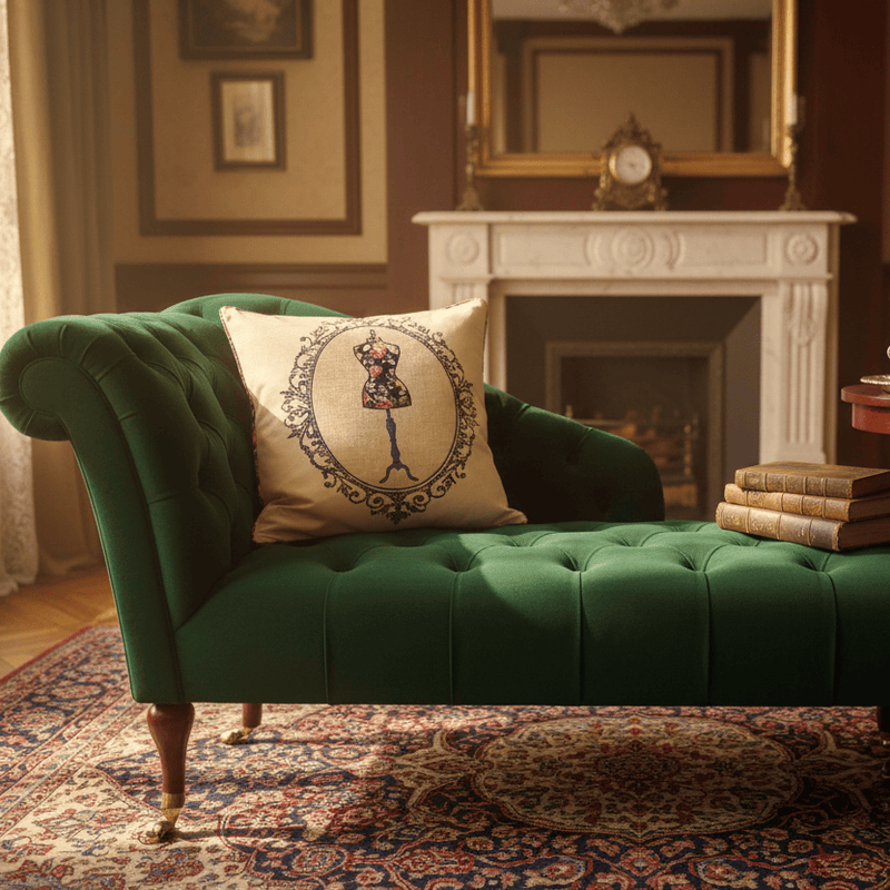 VICTORIA MANNEQUIN CUSHION NAVY by Paoletti