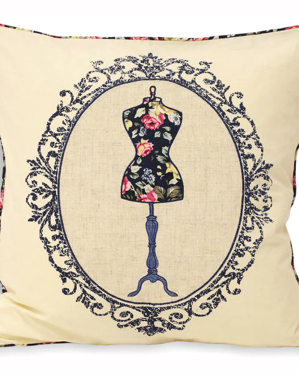VICTORIA MANNEQUIN CUSHION NAVY by Paoletti