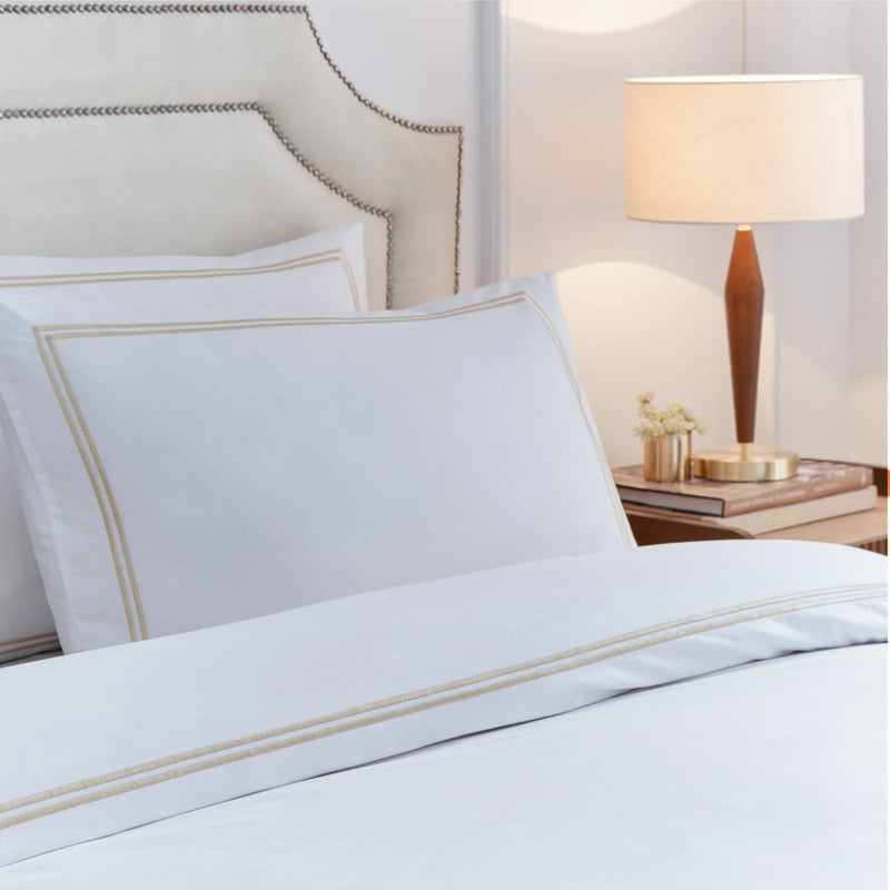 ELARA EMBROIDERED 100% COTTON DUVET COVER SET by Paoletti