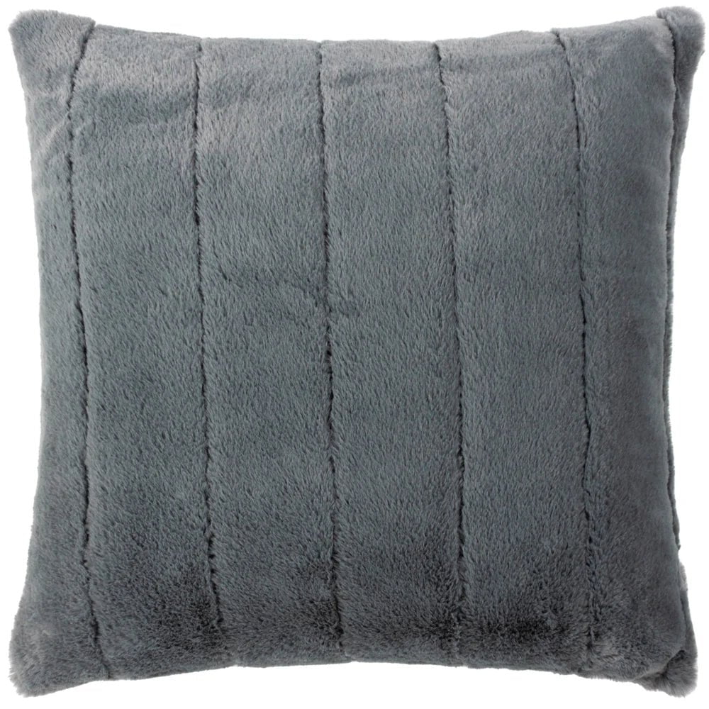 Paoletti (Riva Home) Throw Charcoal Paoletti Empress Faux Fur Cushion