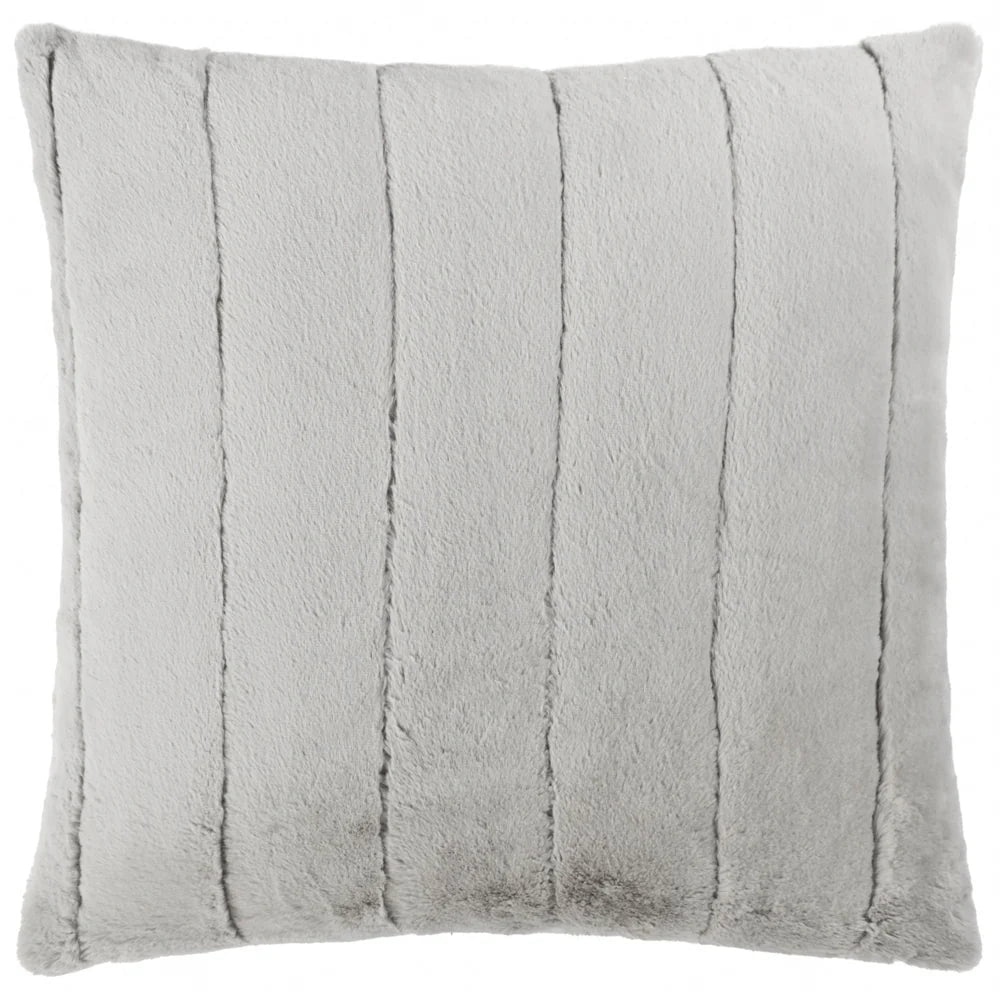 Paoletti (Riva Home) Throw Cool Grey Paoletti Empress Faux Fur Cushion