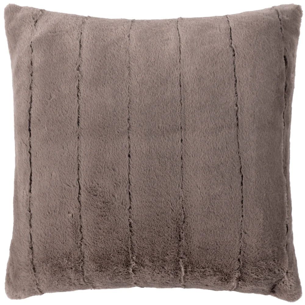 Paoletti (Riva Home) Throw Taupe Paoletti Empress Faux Fur Cushion