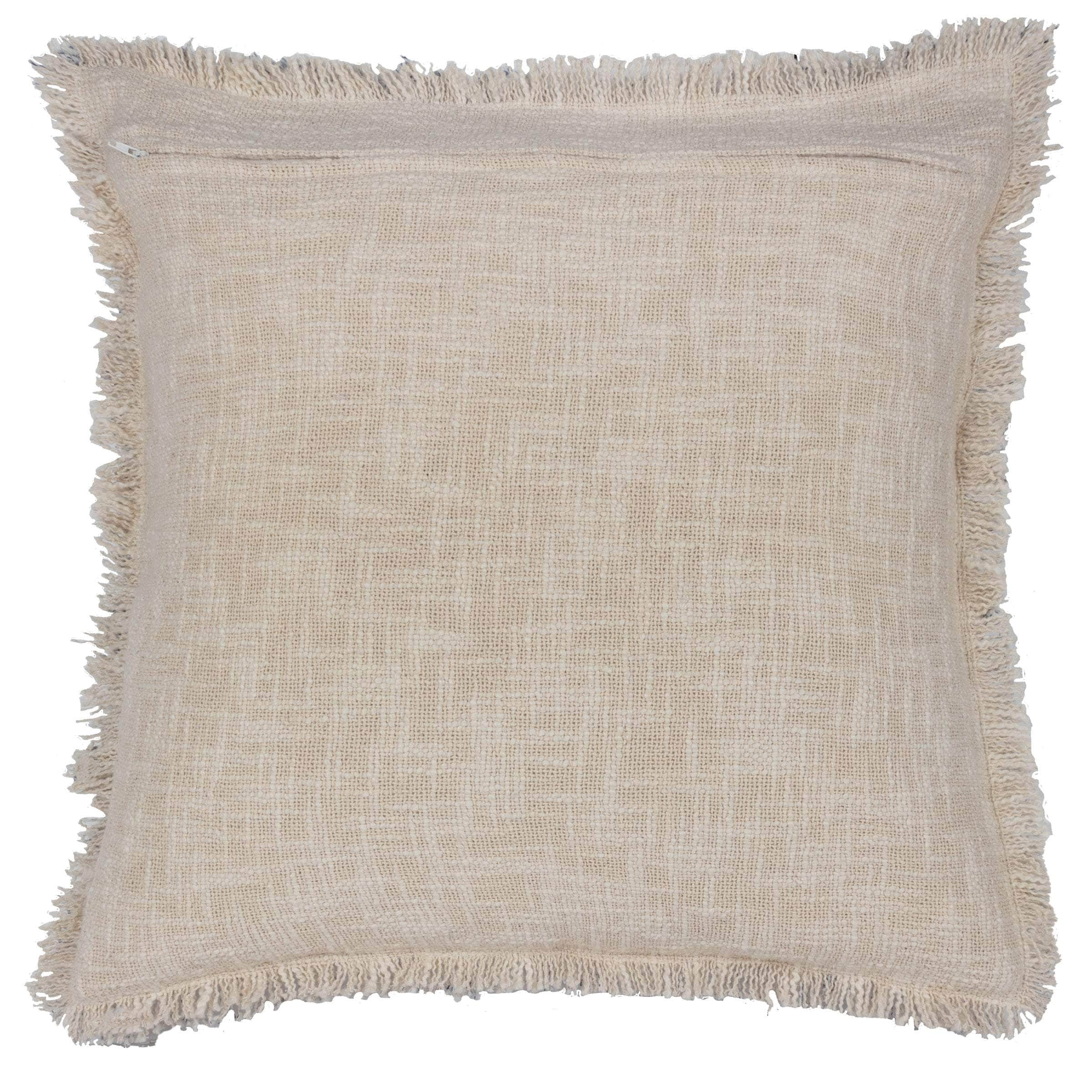 Paoletti Seventy Three (Riva Home) Cushions Paoletti - Seventy Three Durelle Damask Fringed Feather Filled Cushion Delph Blue