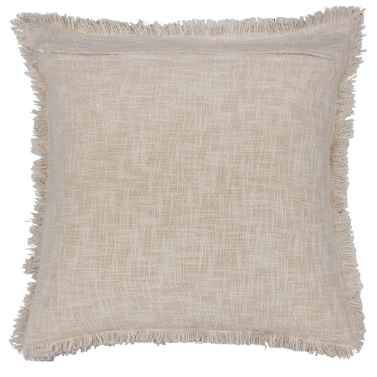 Paoletti Seventy Three (Riva Home) Cushions Paoletti - Seventy Three Durelle Damask Fringed Feather Filled Cushion Delph Blue