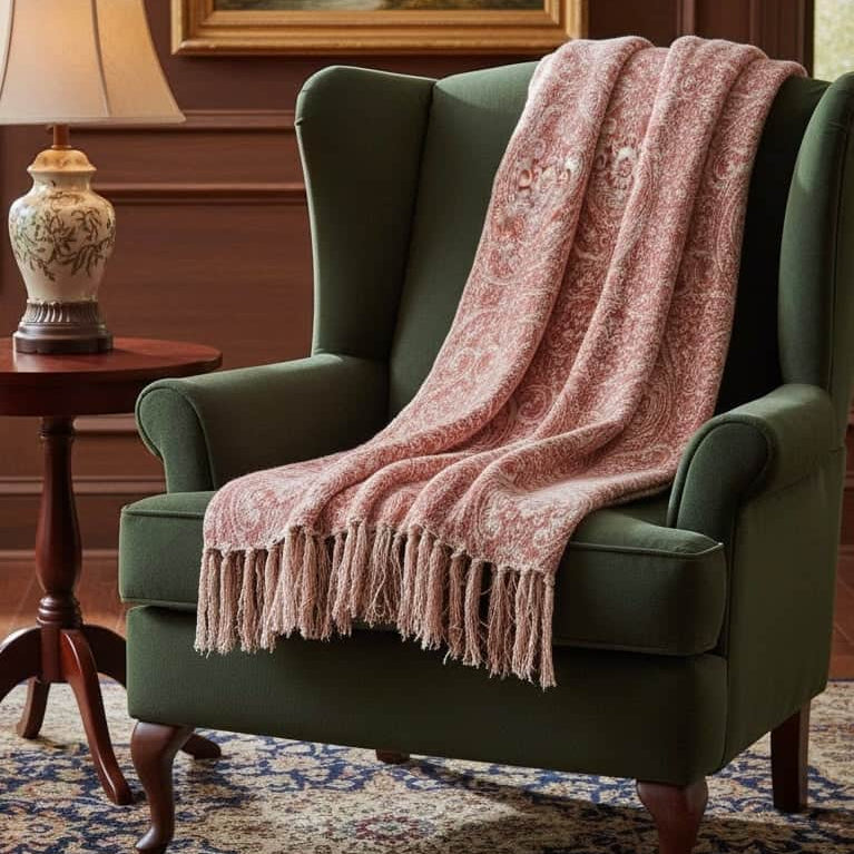 DURELLE PRINTED THROW  by Paoletti.