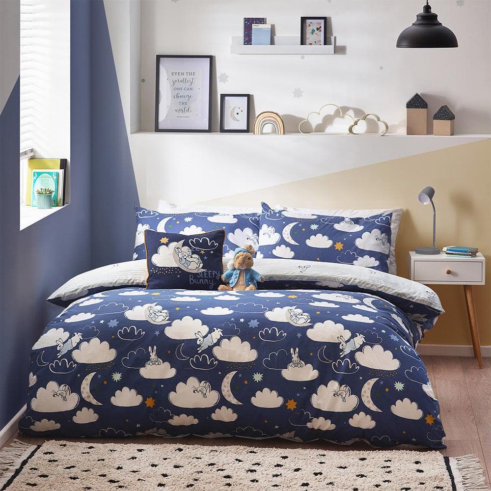 Peter Rabbit™ Bedspread Blue / Toddler/Children Peter Rabbit™ Sleepy Head Peter Rabbit™ Duvet Cover Set (3 colour options)