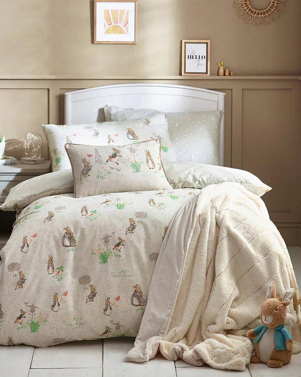 CLASSIC PETER RABBIT™ 100% COTTON DUVET COVER SET NATURAL by Peter Rabbit™