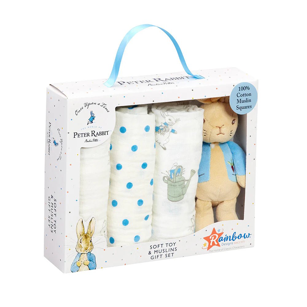 Peter Rabbit™ Throw Peter Rabbit Toy Multicolour (Muslin and Peter Rabbit toy set)