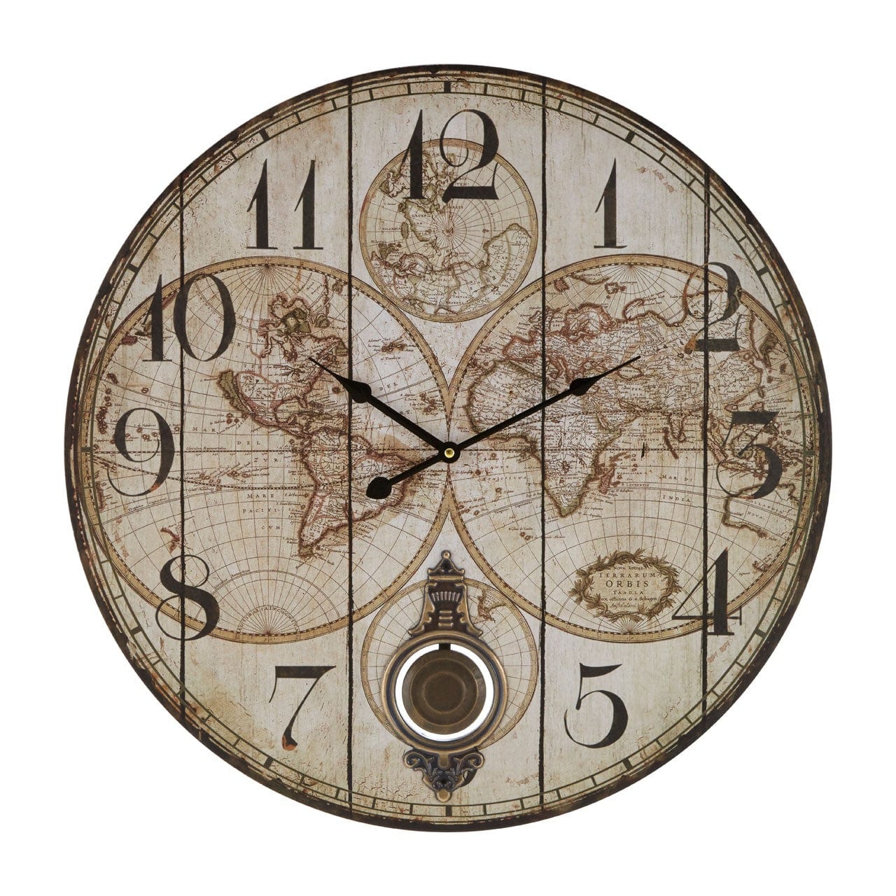 Premier Housewares Decoration Classic Global Wall Clock