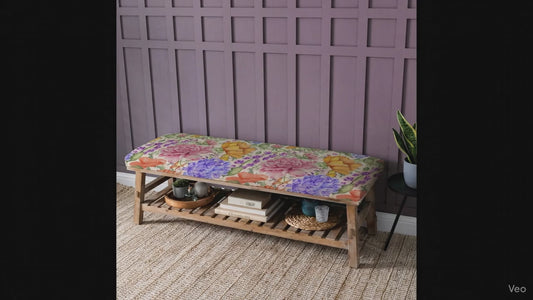 Rupert Bench | Idalia Fuchsia Linen by Voyage Maison