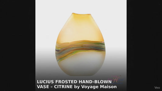 LUCIUS FROSTED HAND-BLOWN VASE – CITRINE by Voyage Maison