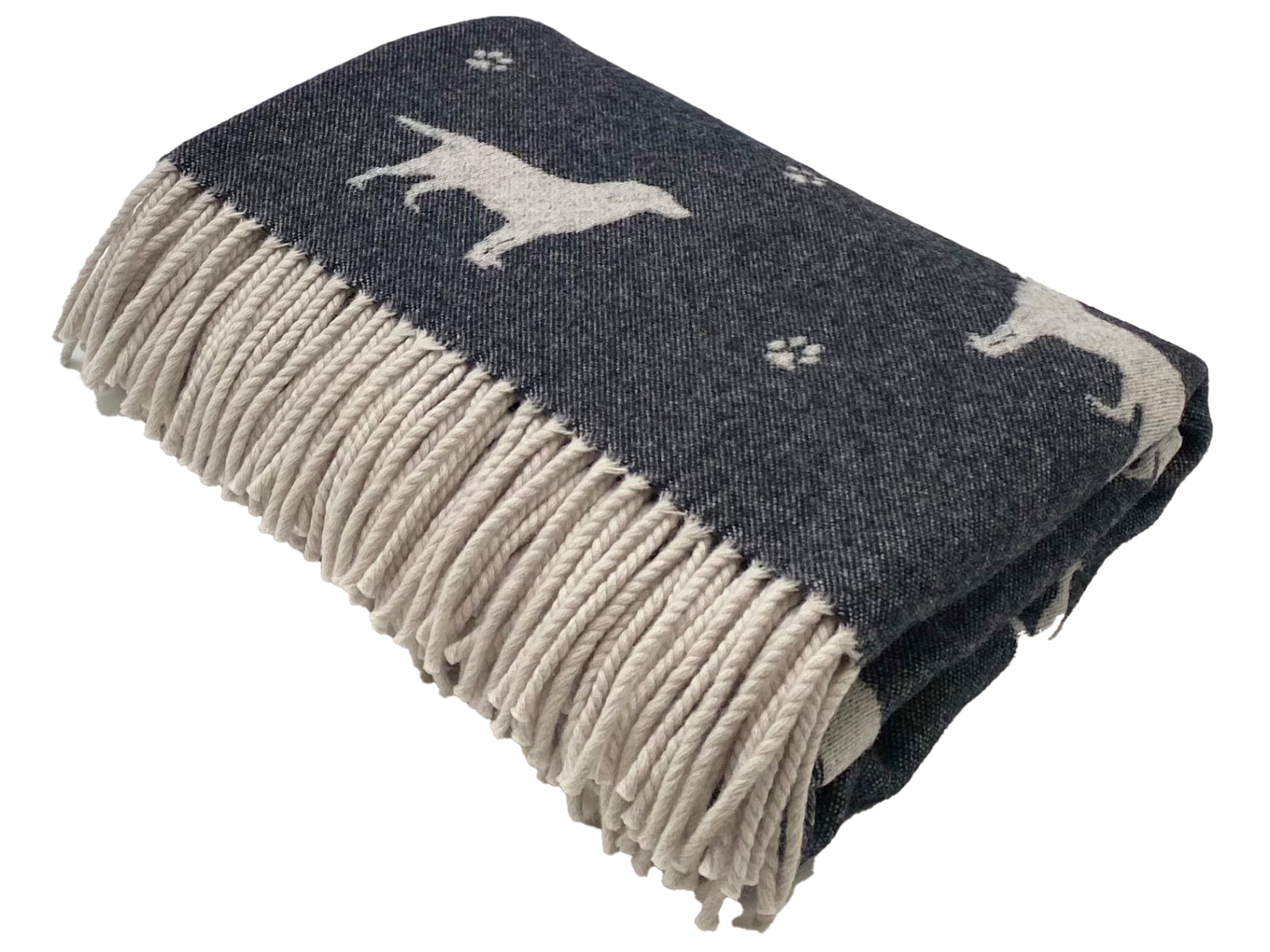 Remony Lambswool Throw Black Labrador Nature Marino Lambswool Throws 140x180cm