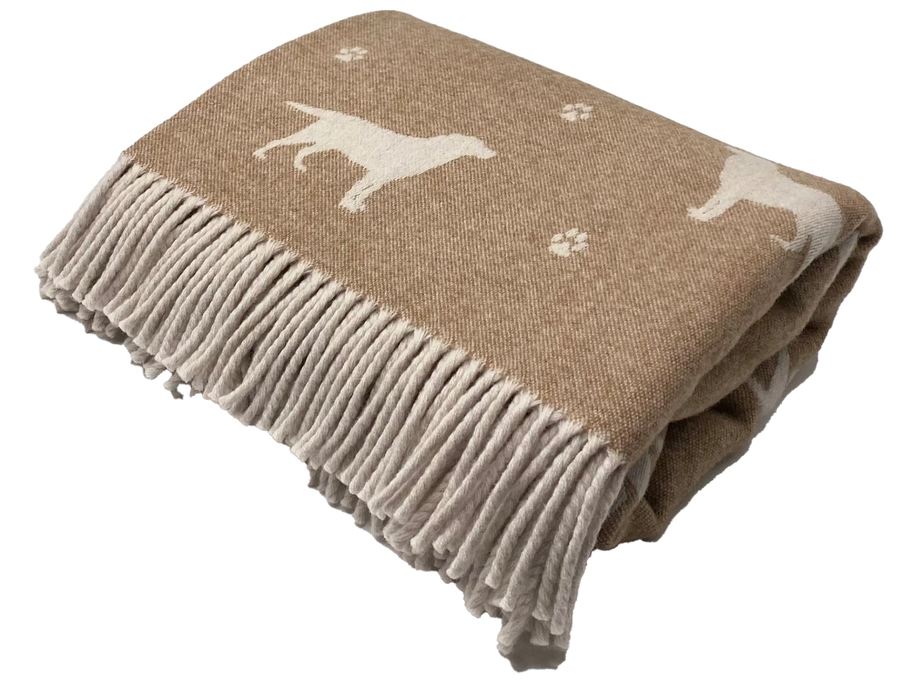 Remony Lambswool Throw Bran Labrador Nature Marino Lambswool Throws 140x180cm