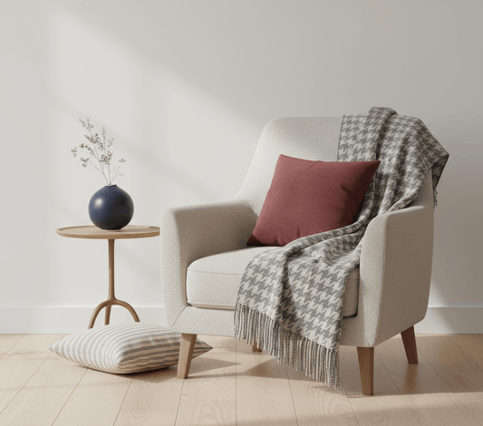 Remony Lambswool Throw Corroglen Mushroom Carroglen Marino Lambswool Throws by Remony