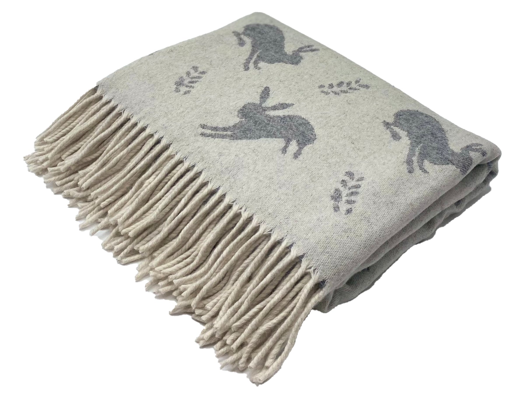 Remony Lambswool Throw Grey Hare Nature Marino Lambswool Throws 140x180cm