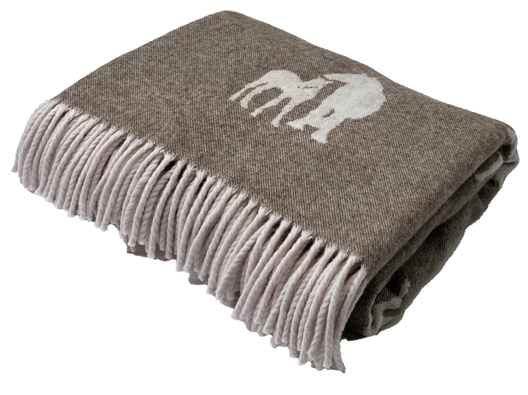 Remony Lambswool Throw Horse Chestnut Nature Marino Lambswool Throws 140x180cm