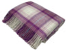 Remony Lambswool Throw Lindores Grape Lindores Marino Lambswool Throws 140x180cm