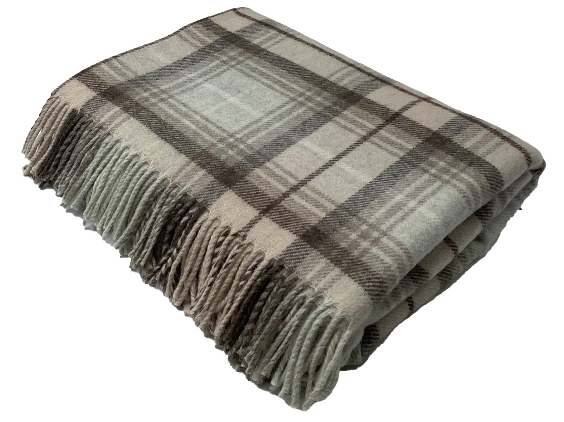 Remony Lambswool Throw Lindores Mushroom Lindores Marino Lambswool Throws 140x180cm