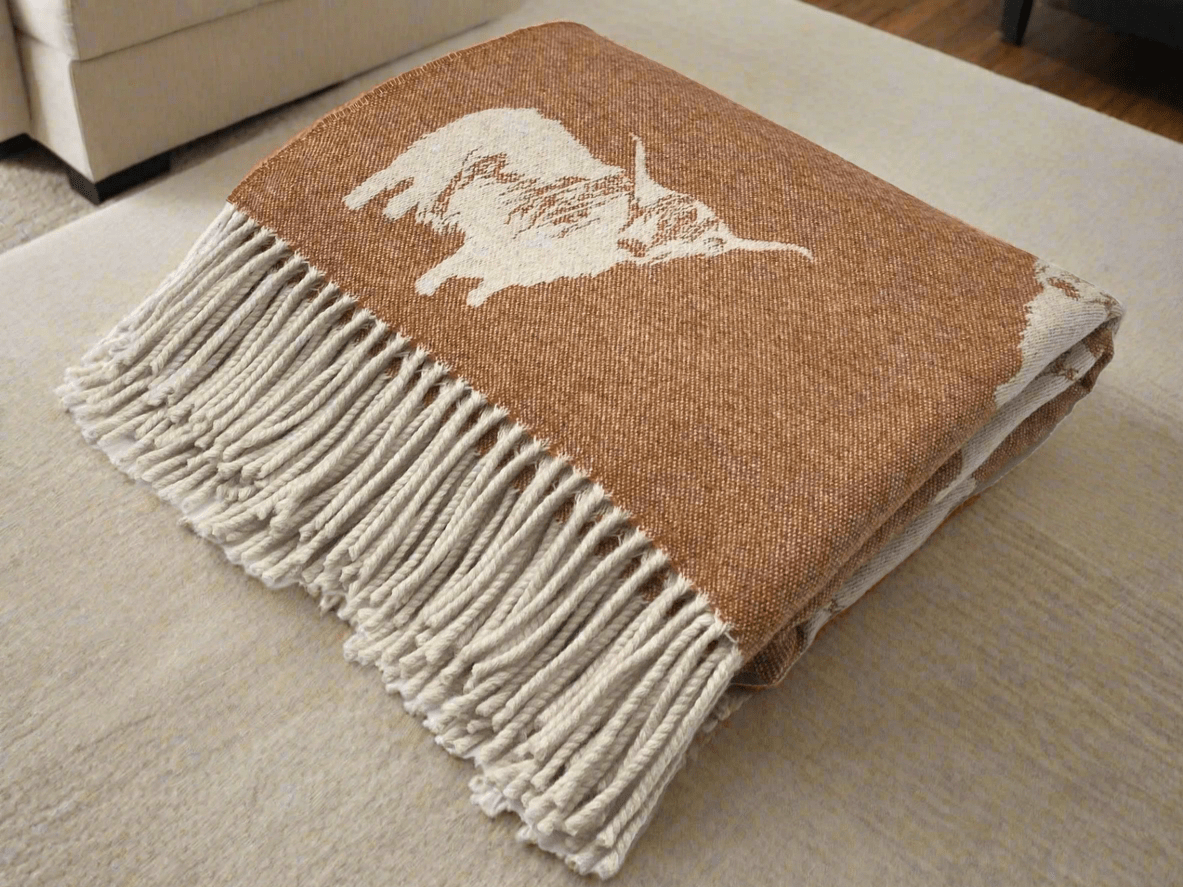 Remony Lambswool Throw Nature Marino Lambswool Throws 140x180cm - 9 designs to choose from