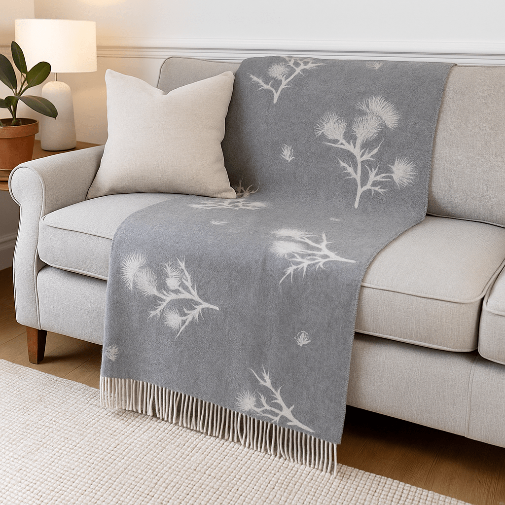 Remony Lambswool Throw Nature Marino Lambswool Throws by Remony